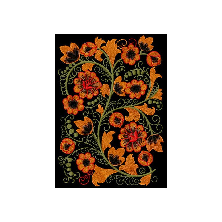 Flower pattern 5 embroidery design - Embroidery Design