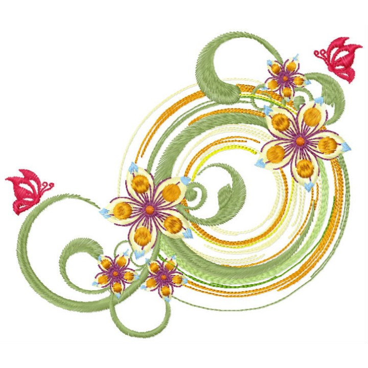 Flower composition 2 embroidery design - Embroidery Design