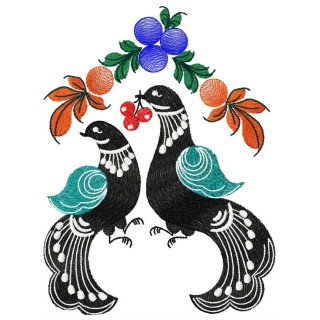 Feathered family embroidery design - Embroidery Design