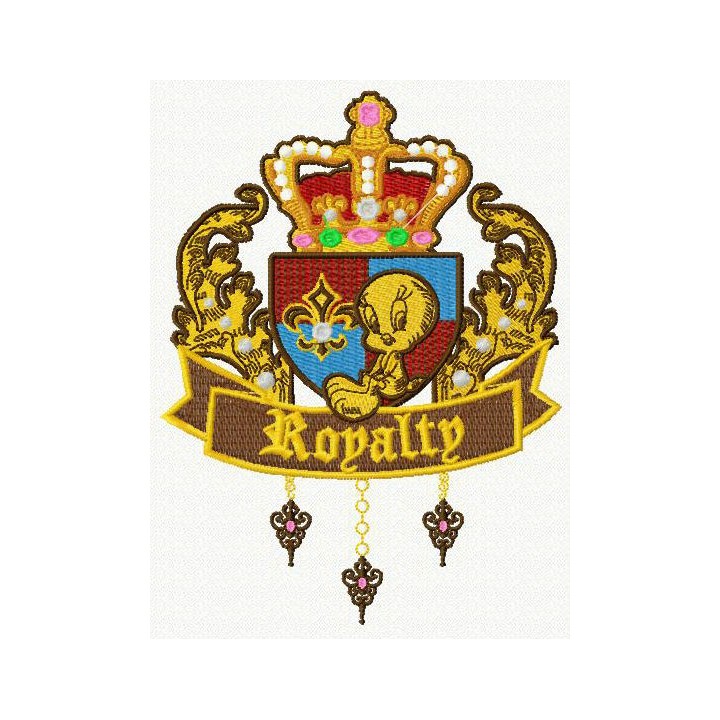 Tweety royalty embroidery design - Embroidery Design