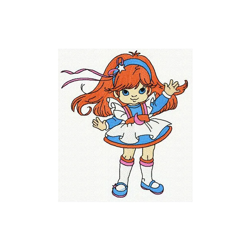 Moonglow embroidery design featuring a whimsical moon and stars, perfect for stitching on t-shirts and blankets.