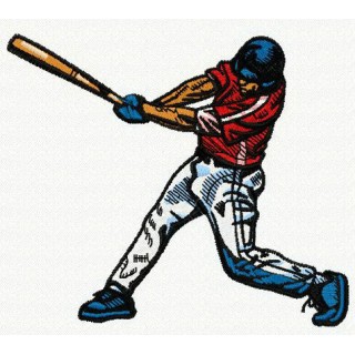 Baseball player 2 embroidery design - Embroidery Design