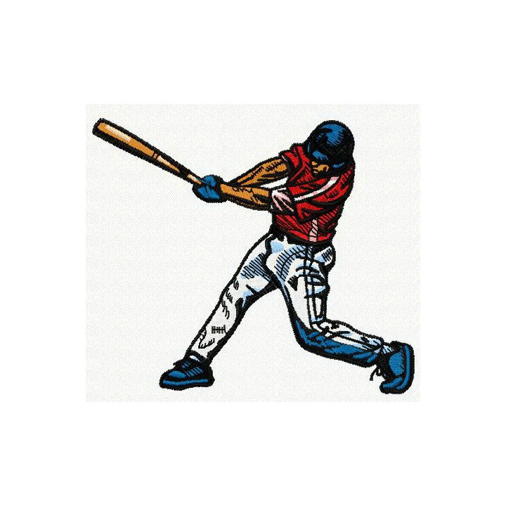 Baseball player 2 embroidery design - Embroidery Design