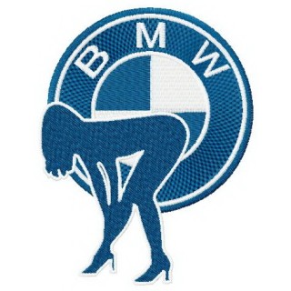 Auto sexy girl logo embroidery design - Embroidery Design