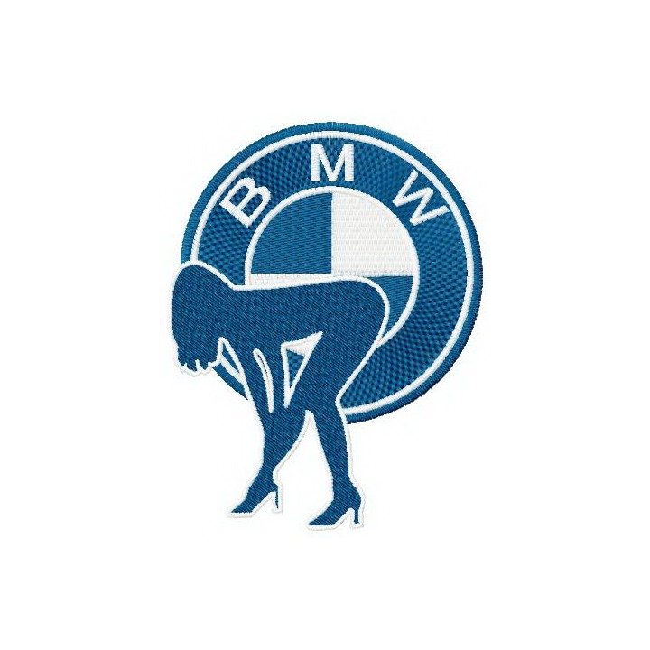 Auto sexy girl logo embroidery design - Embroidery Design