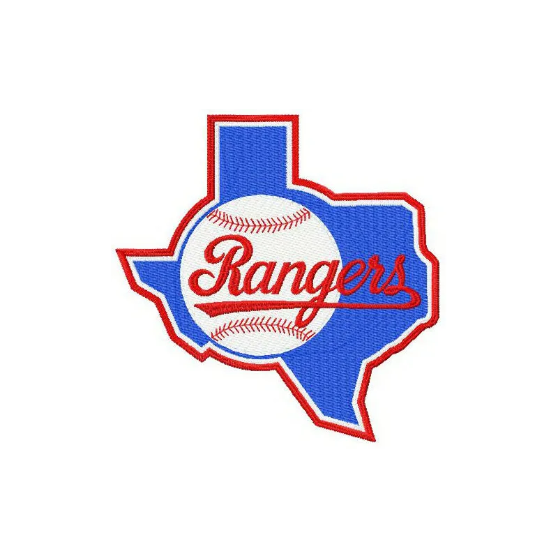 Preview of Texas Rangers logo 2 embroidery design, showcasing a vibrant and detailed stitched motif for enthusiasts.