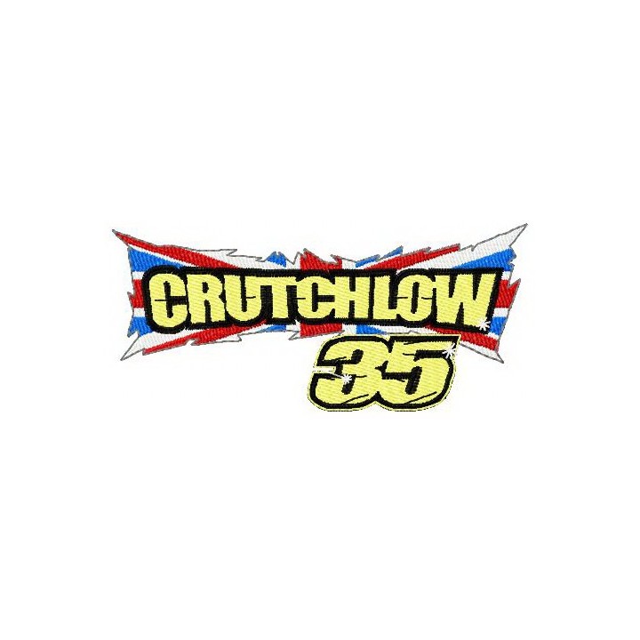 Crutchlow #35 logo embroidery design - Embroidery Design