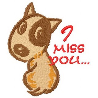 I miss you embroidery design - Embroidery Design