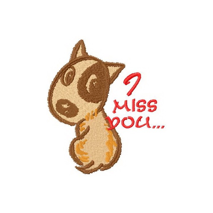 I miss you embroidery design - Embroidery Design