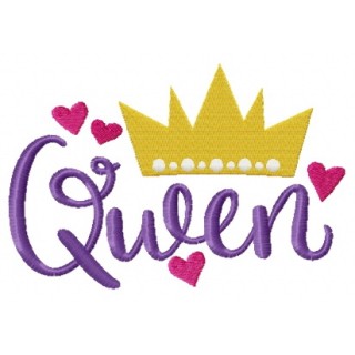 Queen crown embroidery design - Embroidery Design