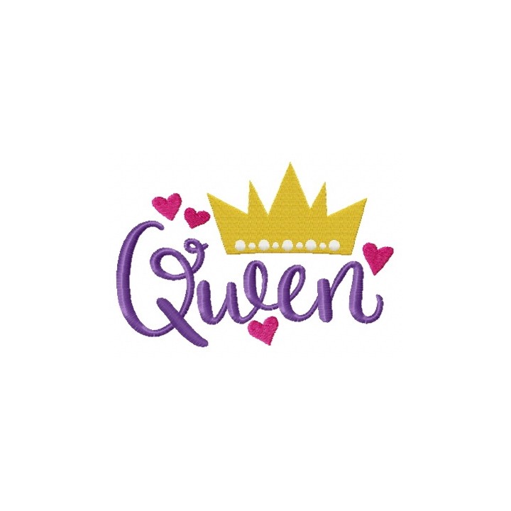 Queen crown embroidery design - Embroidery Design