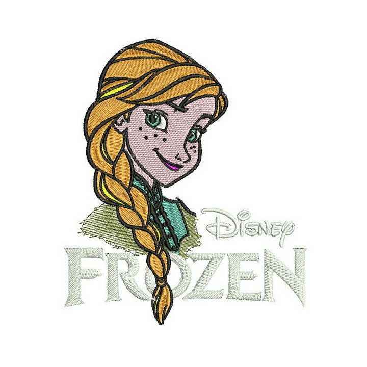 Anna Frozen embroidery design - Embroidery Design