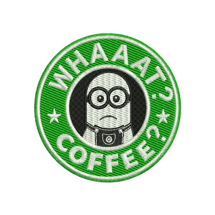 Whaat? Coffee? embroidery design - Embroidery Design