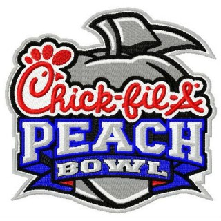 Chick-fil-A Peach Bowl logo 2 embroidery design - Embroidery Design