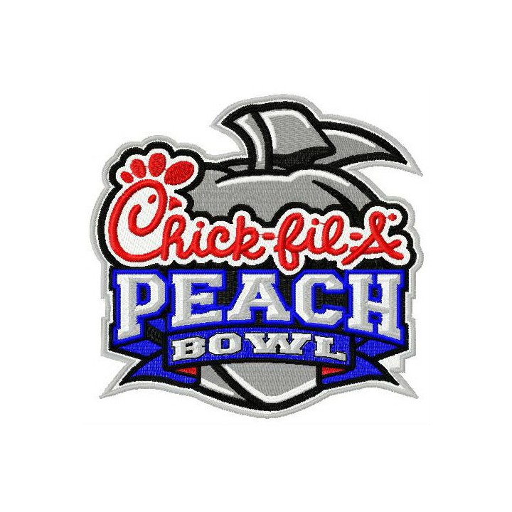 Chick-fil-A Peach Bowl logo 2 embroidery design - Embroidery Design