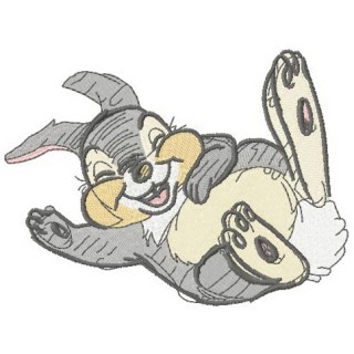 Thumper happy embroidery design - Embroidery Design