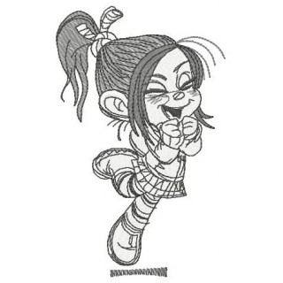 Vanellope sketch 2 embroidery design - Embroidery Design