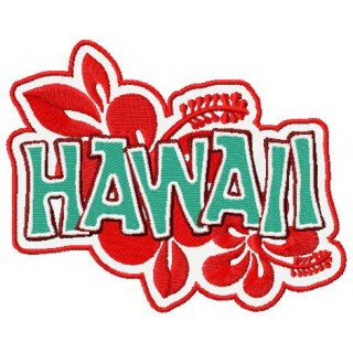 Hawaii badge 3 embroidery design - Embroidery Design