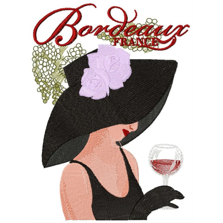 French coquette 2 embroidery design - Embroidery Design