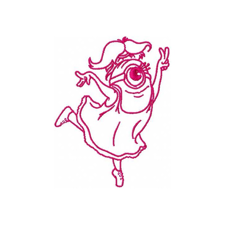 Minion dancing 2 embroidery design - Embroidery Design