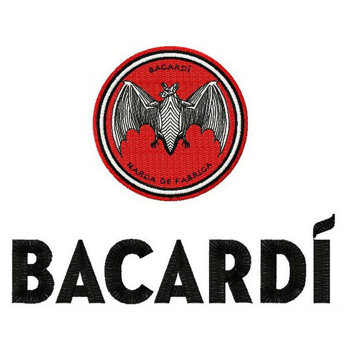 Bacardi logo embroidery design - Embroidery Design