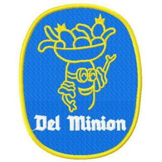 Del Minion badge embroidery design - Embroidery Design