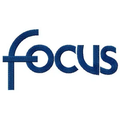 Ford Focus logo embroidery design showcasing the iconic emblem, ideal for car enthusiasts and custom projects.