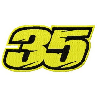 Cal Crutchlow #35 logo embroidery design - Embroidery Design