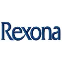 Rexona logo embroidery design showcased on a fabric, ideal for cosmetics and perfume themed creations.