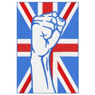 Great Britain fist embroidery design - Embroidery Design