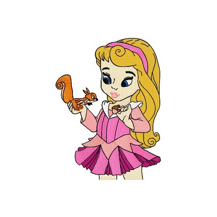 Young Aurora embroidery design - Embroidery Design