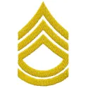 IS Army sergeant 1st class chevron embroidery design showcasing a detailed military logo for stitching on apparel.