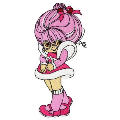 Shy Violet embroidery design from the Rainbow Brite collection, showcasing vibrant stitching patterns for creative projects.