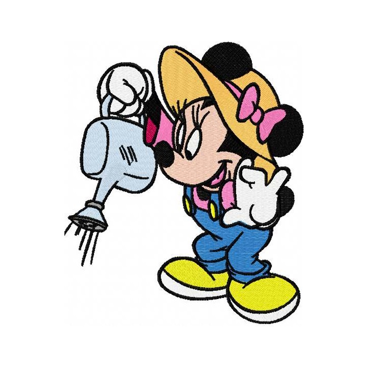Minnie Mouse gardener 2 embroidery design - Embroidery Design