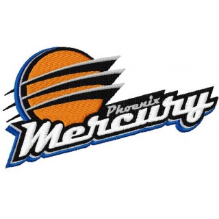 Phoenix Mercury logo embroidery design - Embroidery Design