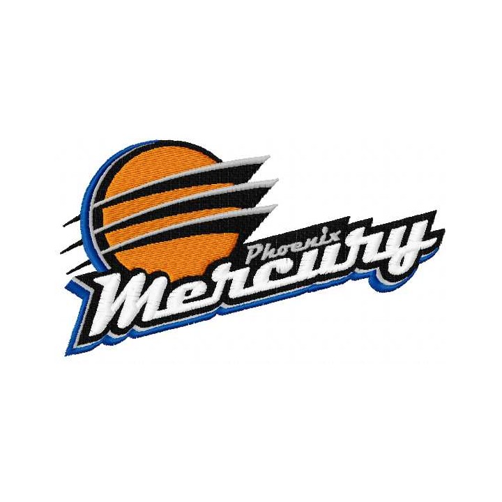 Phoenix Mercury logo embroidery design - Embroidery Design
