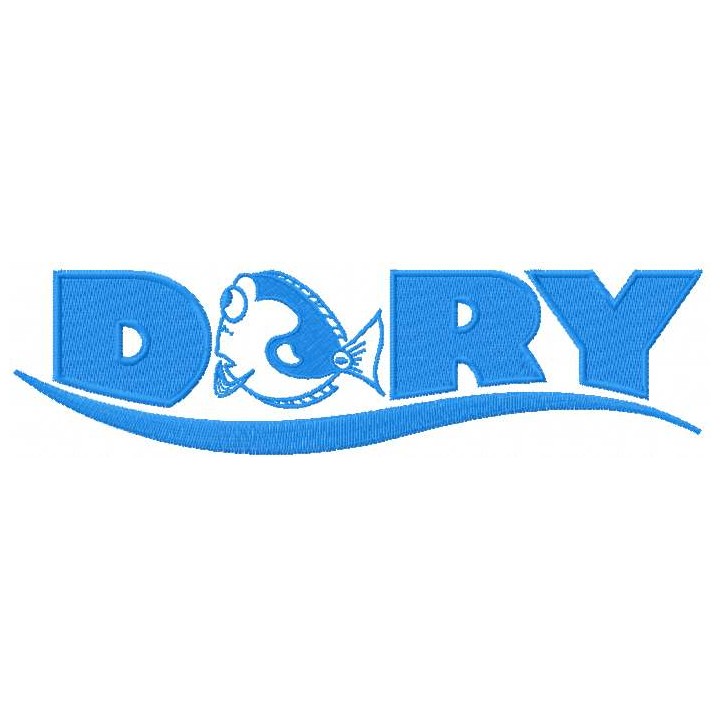 Dory logo embroidery design - Embroidery Design