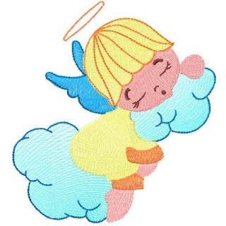 Sleeping angel 4 embroidery design - Embroidery Design