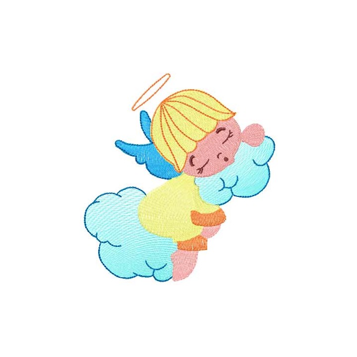 Sleeping angel 4 embroidery design - Embroidery Design
