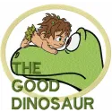Preview of The Good Dinosaur embroidery design featuring vibrant stitched motifs of beloved characters.