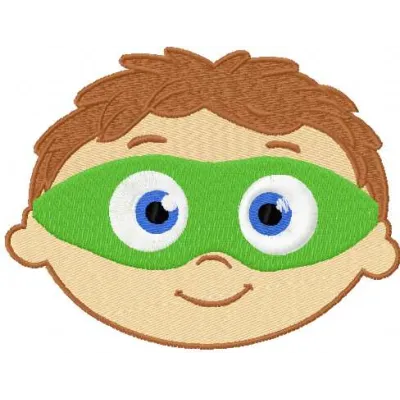 Super Why 3 embroidery design featuring the beloved character, ideal for kids' clothing and accessories.