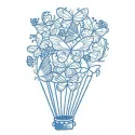 Preview of the Fantastic hot air balloon embroidery design featuring vibrant colors and intricate details.