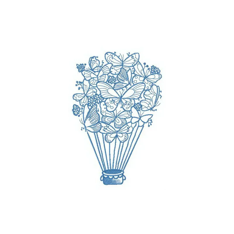 Preview of the Fantastic hot air balloon embroidery design featuring vibrant colors and intricate details.