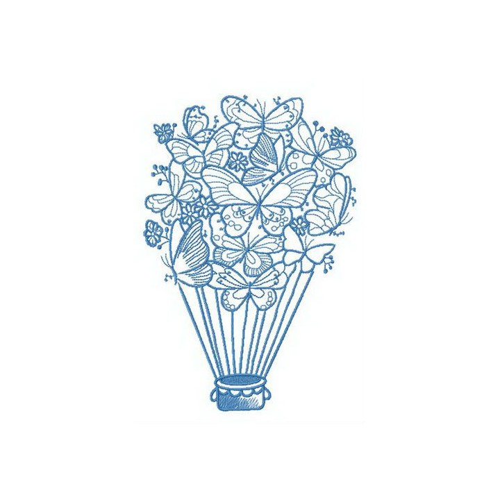 Fantastic hot air balloon embroidery design - Embroidery Design