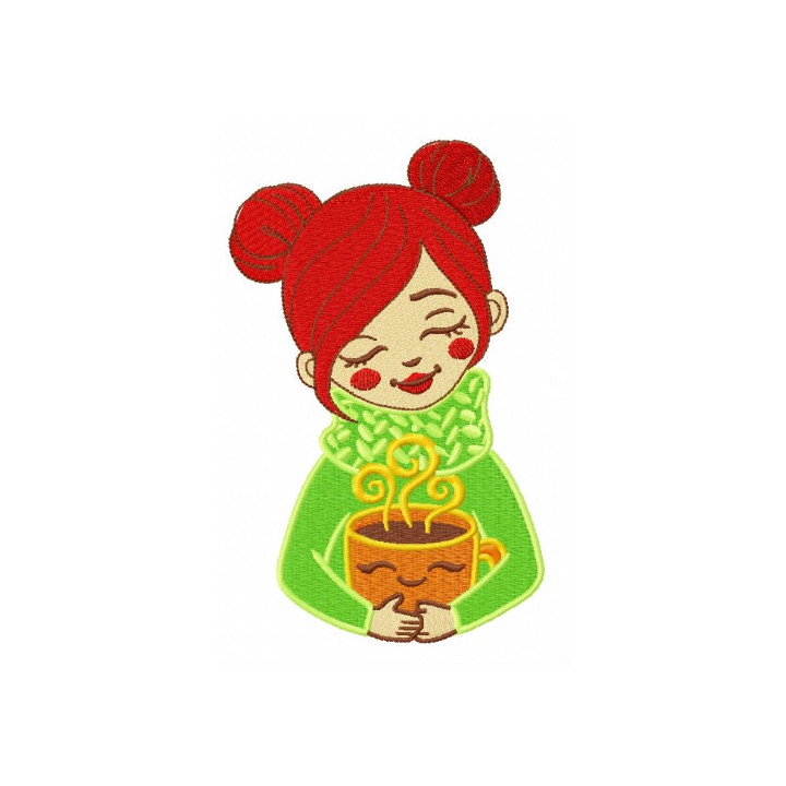 Coffee time 3 embroidery design - Embroidery Design