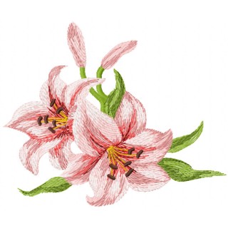Big Lily 2 embroidery design - Embroidery Design