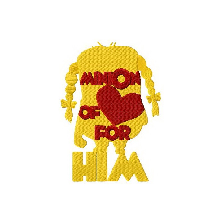 Minion silhouette embroidery design - Embroidery Design