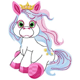 Royal pony embroidery design - Embroidery Design