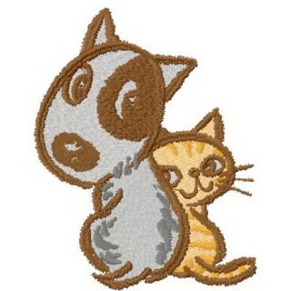 Touching friendship 2 embroidery design - Embroidery Design