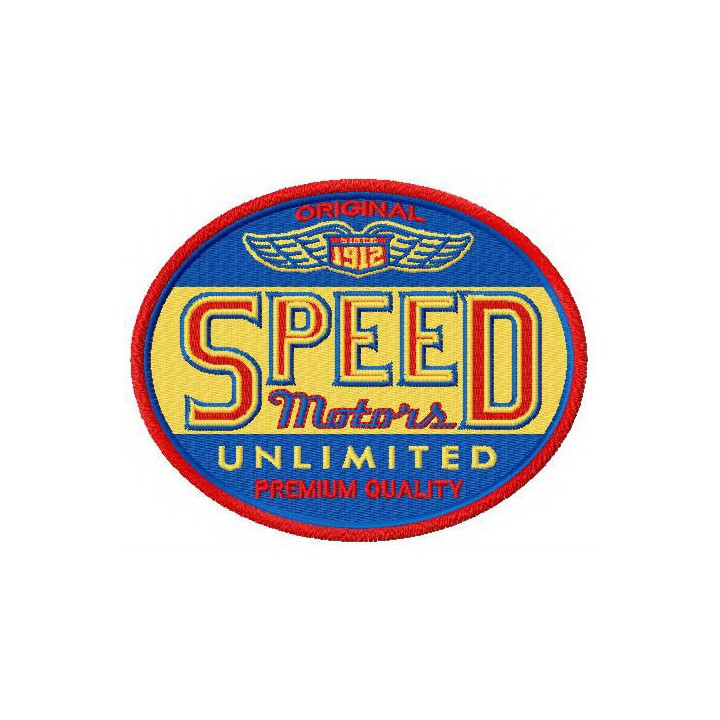 Speed motors logo embroidery design - Embroidery Design
